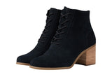 Toms Womens Suede Evelyn Lace-up Ankle Boot 10020231 Black Suede 8.5M