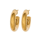 A New Day 14K Plated Tube Hoop Post Drop Earrings 84271250 Gold Yellow .64"