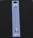 Crystale by L & J Flip Flop Pendant Crystal Anklet Silver Gray / Clear 8" + 1.5"