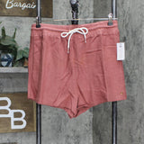 Volcom Womens Lived in Lounge Fleece Sweat Shorts Rosewood Pink XL