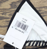 Solid & Striped The Iris Triangle Bikini Top Noir Black / Khaki Stripe S