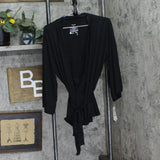 State Of Day Womens 2-Pc. Fluid-Knit Pajama Tops 100189719MS Deep Black M