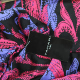 Tahari ASL Womens Printed Faux-Wrap Dress DEM643-T4 Black Cobalt 6