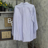 Eagle Shirtmakers Striped Non-Iron Cotton Dress Shirt Blue Multi Big 19 34/35