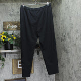 Eileen Fisher Womens Garment Dyed French Terry Slouch Ankle Pant Washed Black XL
