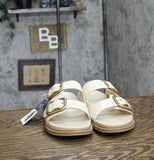 Universal Thread Womens Collin Bone Double Buckle Footbed Sandals Off White 12M