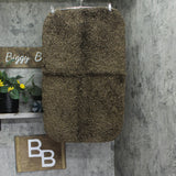 Garland Rug Shaggy Washable Nylon Bath Rug Set Chocolate Brown 2-Piece