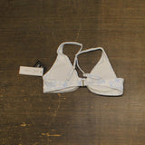 Salt + Cove Juniors Smocked Tie-Front Bikini Swim Top Cornflower Blue M