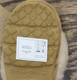 Bearpaw Suede Faux Fur Water-Repellent Slip-On Slippers Iced Coffee Brown 8T