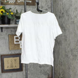 Denim & Co. Essentials Perfect Jersey Short Sleeve Square Neck Top White L