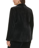 Calvin Klein Womens Plus Size Velvet One-Button Jacket X27J1625
