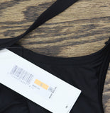 DKNY Womens O-Ring-Trim Crossover Ruched Tankini Top Swim DIMKS208 Black S