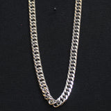 Calvin Klein Heavy Cuban Chain Link Necklace Silver Gray 18.5"