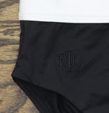 Lauren Ralph Lauren Womens Banded High-Waist Swimsuit Bikini Bottoms Black 4