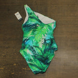 Lauren Ralph Lauren One-Shoulder One Piece Swimsuit Cartago Palms Green 4