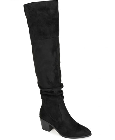 Journee Collection Women's Zivia Wide Calf Boots ZIVIA-BOOTS Black 7WC