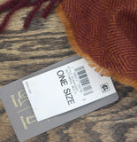 Style & Co. Womens Chevron Weave Buffalo Scarf SC9542507 Autumn Brown
