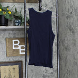A New Day Womens Ribbed Stretch Tank Top 1663857b69d447 Navy Blue XL