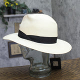 Rag & Bone Womens Straw Panama Wide Brim Hat W262181M2 Off White / Black S/M