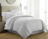 Ienjoy Home Premium Ultra Soft Duvet Cover 3-Piece Set Light Gray Queen/Full
