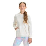 All In Motion Girls Velour Hoodie Sweatshirt 91465406 White Off S