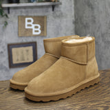 Bearpaw Alyssa Suede Water-Repellent Wool-Lined Ankle Boots Hickory Brown 10M