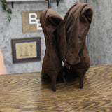 A New Day Womens Justice Boots Faux Suede 94568887 Brown 6