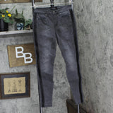 Colleen Lopez Womens Piped Trim Skinny Jeans 167e44183581fc Black Multi 2