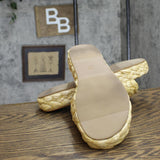A New Day Womens Casey Flatform Slide Sandals 89998665 Beige Brown 10M