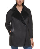Calvin Klein Womens Midi Warm Faux Fur Coat M1IJ4472