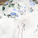 Ny Collection Petite Short Sleeve High Low Hem Chiffon Dress Blue Floral PL