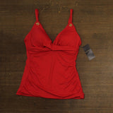 Lauren Ralph Lauren Beach Club Toggle Underwire Camikini Top 20401120 Red 8