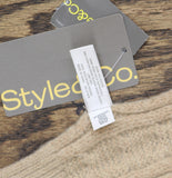 Style & Co. Womens Solid Cable Knit Scarf SC9542505 Neutral Brown