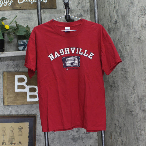 Perrin Mens Vintage Grand Ole Opry Nashville Graphic Tee Red L