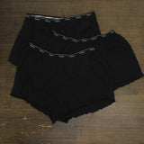 Hanes Womens 3-Pack Originals Cozywear Rib Lounge Shorts OG118 Black L