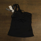 La Blanca Womens Standard One Shoulder Keyhole Tankini Swim Top LB1IG82 Black 6