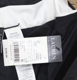 Lauren Ralph Lauren Bel Air Skirted Bandeau One-Piece Swimsuit Black / White 16