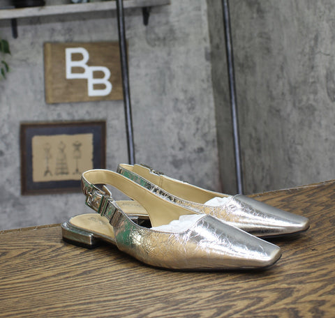 Michael Michael Kors Womens Darrington Slingback Flats 40F4DTFP1M Silver Gray 9M