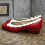 Natural Bright Womens Vintage Pavilio Block Heel Flats 167401baf0dfeb Red 6.5M