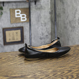 Universal Thread Danielle Scrunch Ballet Flats with Memory Foam Insole Black 6M