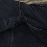 Levi's Distressed Upcycle Straight Leg 505 Jeans Black Wash See Measurements
