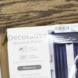 Regal Home Rod Pocket Light-Filtering Single Curtain Panel Navy Blue 50x84