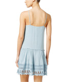 Fishbowl Juniors Crochet-Trim Peasant Slip Dress 0033380780 Blue S
