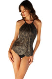 Magicsuit Xantu Jill High Neck Soft Cup One Piece Swimsuit Black / Brown 10