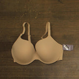 Auden Luxe Stretch Comfort Wire Demi T-Shirt Bra 94266718 Pearl Tan Brown 38DD
