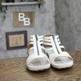 Bearpaw Womens Ronda Gladiator Sandals 91524293 White / Gray 10M