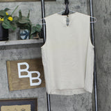 Calvin Klein Womens Chiffon Pleated Blouse Shirt Top SFBTH79A Khaki Brown S