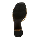 Universal Thread Womens Aaliyah Raffia Strappy Knot Sandal Heels Black 8.5M