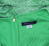 Tommy Hilfiger Belted Woven Sleeveless Surplice Dress New Leaf Green / Ivory 8