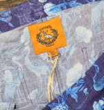 Coniglio Palm Beach Adjustable Waist Patterned Pants Cranes Indigo Blue